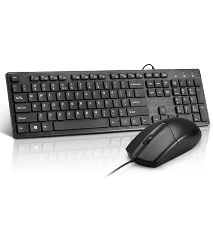 Lenovo 300 USB Combo Tastiera E Mouse Cablati, Full-size, Impermeabile, Mouse Ambidestro 1600 DPI, GX30M39606, Nero