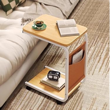 収納できる回転サイドテーブル★ウォルナット★家具　パソコン　コーヒー　花台 収納できる回転サイドテーブル☆ウォルナット☆家具 パソコン