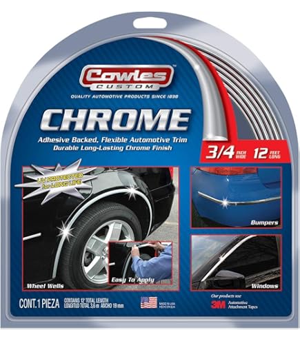 25FT Automotive Chrome Trim Molding 1-3/16"(30mm) Wide Universal Car Side Moulding Trim(Self Adhesive) UV Protected Scratch-Proof For All Vehicles Exterior Interior Body Door Window Bumper, Moldings - Canada - View #9