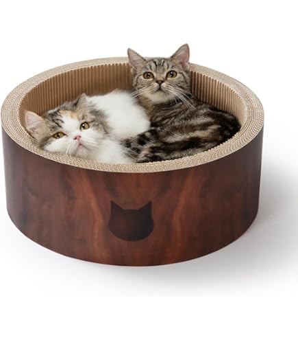 Amazon | 猫壱 爪とぎ バリバリボウルタワーXL ダークブラウン 3個