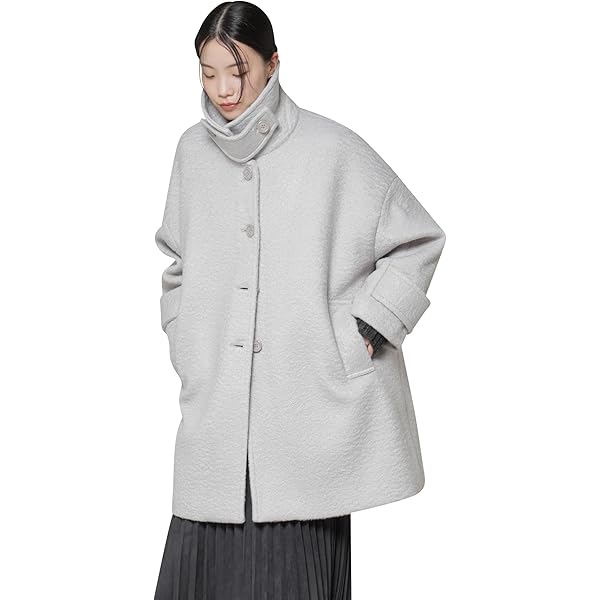 Amazon | [ナノ・ユニバース] オーバーサイズ ツイード コート