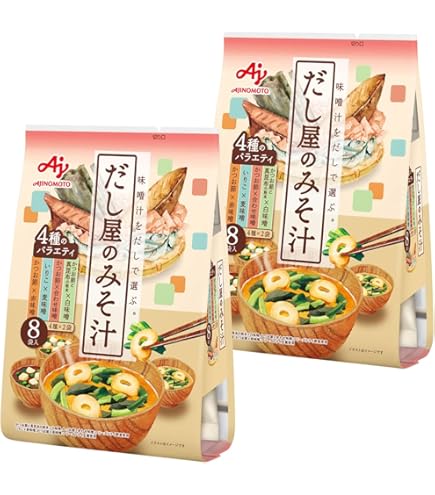 Amazon.co.jp: 味の素 だし屋のみそ汁4種のバラエティセット8袋入