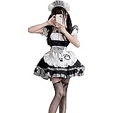 [MAKUMOKO] メイド服 コスプレ セクシー 可愛い ロリータ 制服 かわいい 猫 アニメ アリス ドレス レース アイドル衣装 ゴスロリ レディース カチューシャ fgo コスプレ女仆 メイド喫茶 カフェ仮装 maid cosplay cut