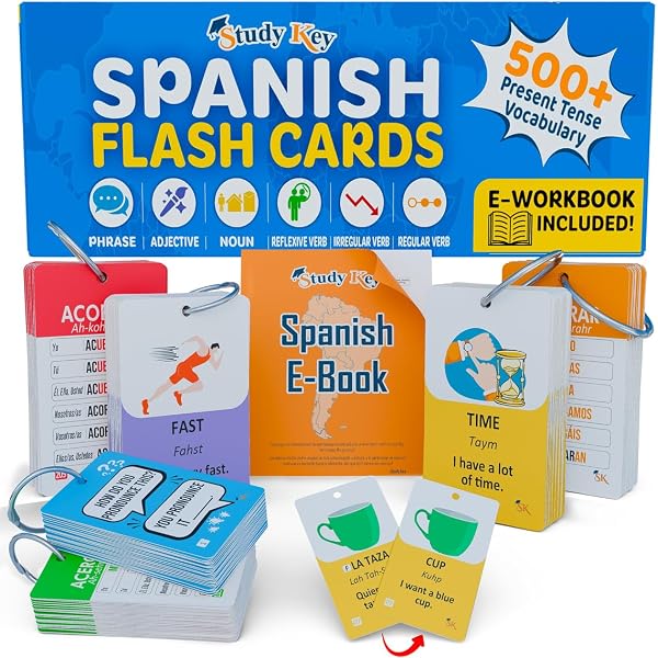 Amazon | Quick Study Spanish Grammar | Barcharts, Inc. | Words