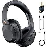 YMOO Bluetooth 5.3 Hybrid Active Noise Cancelling Headphones for Airplane Travel, Wired and Wireless ANC Headphones, 80H Play