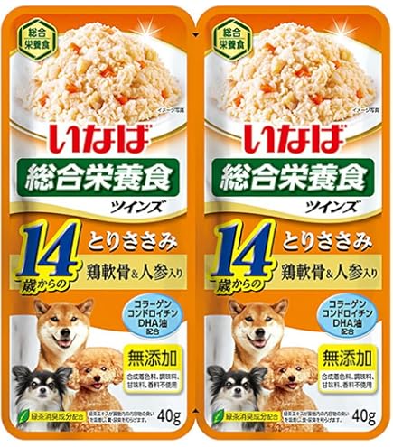 Amazon | いなば ツインズ とりささみ ビーフ&野菜入り 80g(40g×2) 12