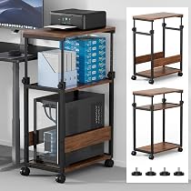 Amazon.co.jp: TTWO パソコンワゴン pcラック キャスター付き 昇降式