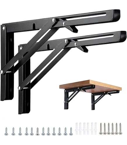 Amazon | 棚受け金具 折りたたみ L字型ブラケット棚支え 耐荷重50kg 2