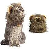 DERAYEE 猫用ウィッグ 猫被り物 小型犬 ペット用帽子 ハロウィン 飾り ライオン 変身