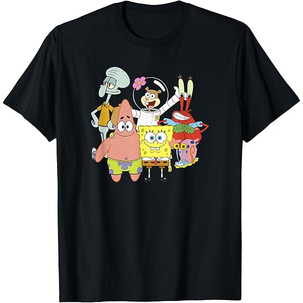 Amazon | スポンジボブとパトリックのベストフレンズロゴ Tシャツ | T