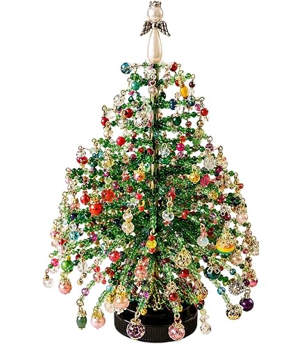 Amazon | DIY ビーズクリスマスツリーキット，3D クリスタルビーズ製