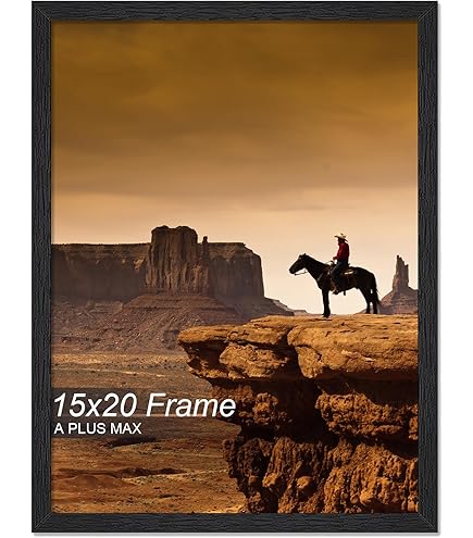 ENNTHUI 14x24 Black Picture Frae, Wall Ounting Horizontally Or