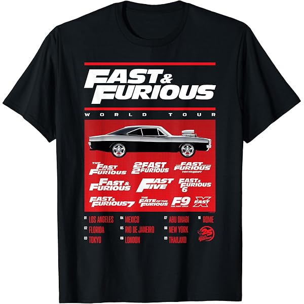 Amazon | ワイルド・スピード(FAST & FURIOUS) whiteロゴ Tシャツ | T