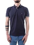 Tommy Hilfiger Men's 1985 Polo T-Shirt with Sleeve Tipping and Navy Collar