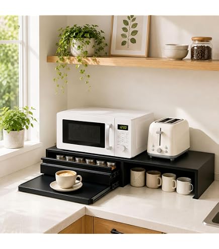 Amazon.co.jp: 家電下収納 延長されたデザイン レンジ下収納