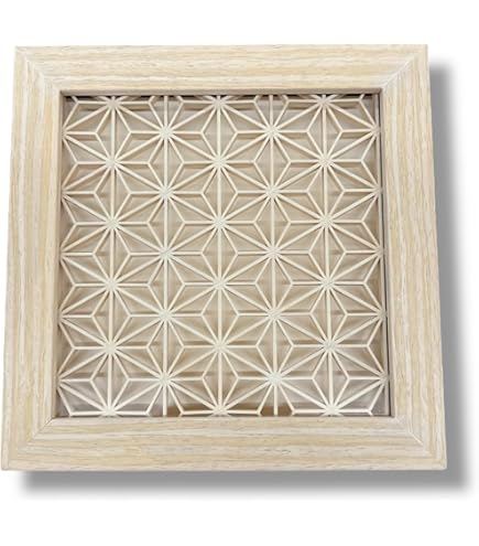 Amazon.co.jp: パッチワークサークル組子A2サイズ【 組子細工 和モダン