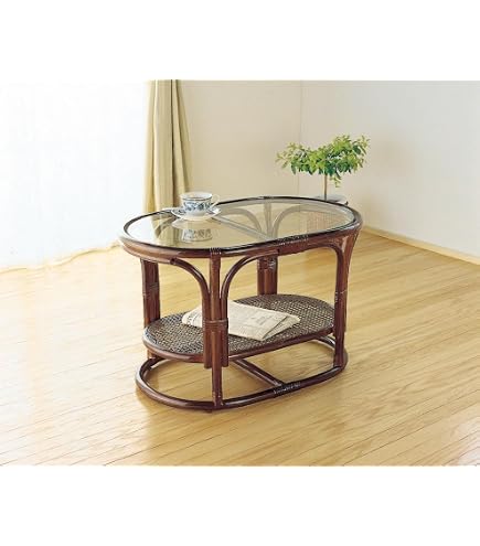 Amazon.co.jp: 【今枝商店】籐 ラタン テーブル AMZT470BG 高さ46cm