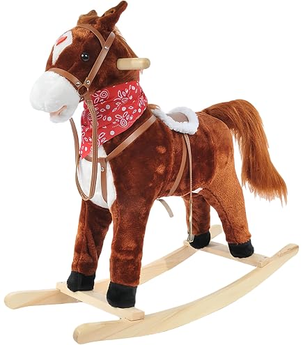 Amazon.co.jp: 小さな木製の馬 子供のロッキングホース ロッカーに乗る
