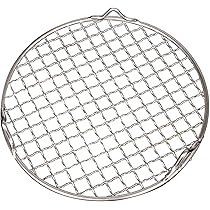 Amazon | 円形 304ステンレス焼き網 グリッド網 焼肉 太字 足付き
