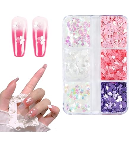 Amazon | ネイルパーツ 桜 ホログラム 薄型 桜の花びら ネイル