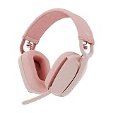 Logicool Bluetooth ワイヤレスヘッドセット Zone Vibe 100 軽量 185g マイク付き iPhone iPad PC スマホ 対応 ZoneV100RO ローズ 国内正規品 メーカー
