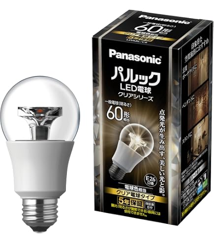 Amazon | パナソニック パルックLEDクリア電球 きらめき 陰影