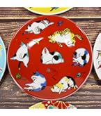 Amazon | 大倉陶園 黒猫親子 -縁起物語- 豆皿 その2「金魚」 プレート