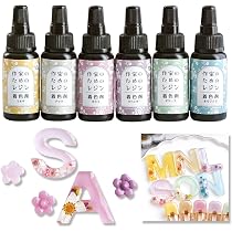 Amazon.co.jp: 作家のためのレジン 着色剤 6色セット 10g×6本 40倍濃縮