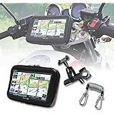 バイク ナビ バイク用 ポータブルナビ 防水 7インチ GPS 2024年版地図 3年 地図更新 オービス タッチパネル 防水ケース シガーアダプター 落下防止ケーブル付属 NV-A002-SET2 (バイク用ポータブルナビ + 防水ケース, NV-
