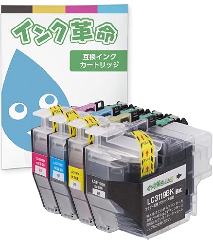 brother 3119 インクカートリッジ 4色セット Amazon.co.jp: 【Angelshop】 LC3119 PG(BK/C/M/Y) 全色顔料4色