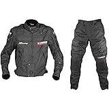 ドゥーハン(Duhan) バイクジャケット&パンツセット ブラック XL オールシーズン 春夏秋冬用 905411
