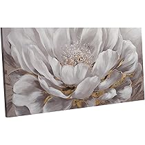 絵画　インテリア　絵　額付 (白) 油絵　F4-070802　花 絵画 インテリア 絵 額付 (白) 油絵 F4-070802 花