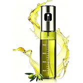 oil sprayer for cooking,olive oil sprayer100ml Light-Blocking Glass, Silver | Portion control mist for air fryer, salad, BBQ,