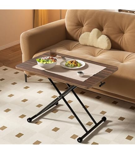 Amazon｜DEPOS デポス ガス圧 昇降テーブル 木目調 ナチュラル 120