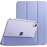 iPad Mini6 ケース 2021 新型 TiMOVO iPad Mini6 カバー 第六世代 2021 モデル 背面半透明 スマートカバー iPad mini ケース第6世代 8.3インチ PC製 PUレザー 三つ折り スタンド Apple P