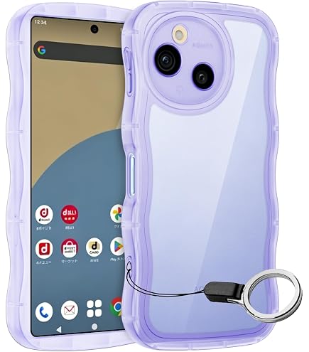 Amazon.co.jp: AQUOS sense10 sense9 ケース クリアブルー ウェーブ SH