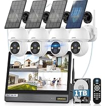 Amazon.co.jp: OHWOAI 防犯カメラ ソーラー式 ワイヤレス 屋外 4台