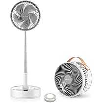 Keynice 扇風機 KN-Q8Pro 折り畳み 無段階伸縮式 首振り卓上扇風機 DC