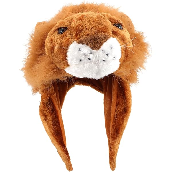 Amazon.co.jp: [OUNONA] ライオン 被り物 動物 帽子 ぬいぐるみ