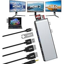 Amazon | Surface Pro 11/10/9/X USB ハブ 、4 画面対応 (2* HDMI+USB
