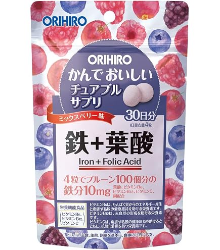 Amazon | オリヒロ かんでおいしいチュアブルサプリ ビタミンC 120粒 