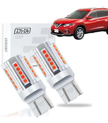 Amazon | エクストレイルT32 T20 ダブル LED テールランプ ブレーキ