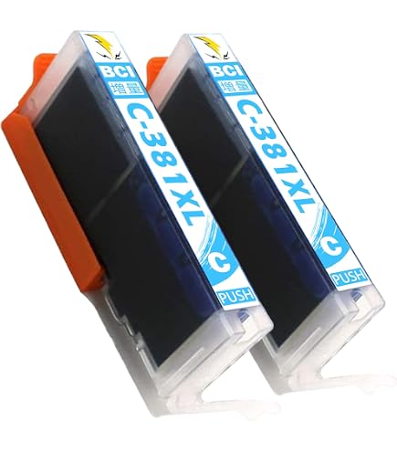 Amazon.co.jp: キャノン Canon 用 BCI-381 381XLY 381 インク イエロー
