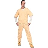 囚人 コスチューム 大人男女兼用 Beige Prisoner Suit■サイズ：STD