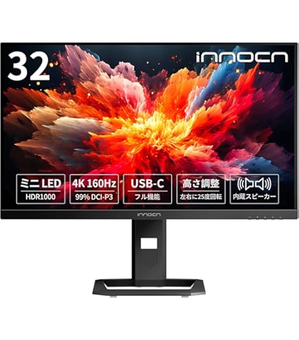 Amazon.co.jp: INNOCN 32M2V Mini LED 4K Gaming Monitor with 32