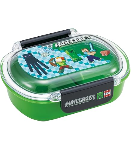 Amazon | Minecraft Creeper Alex Steve XL ランチボックス 4つの