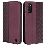 CASAFUNY 用の Galaxy S20 5G ケース 手帳型 耐衝撃 本革PUレザー カバー ギャラクシー S20 SCG01/SC-51A ケース 手帳型 おしゃれ 用の ぎゃらくしーS20 スマホケース お洒落 人気 携帯カバー 耐摩擦 防塵 軽量 保護カバー カード収納 横置き機能 マグネット 落汗や指紋防止 擦り傷防止(クラレット)