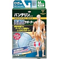 バンテリンコーワサポーター 高通気サポーター ひざ専用 ふつう/Mサイズ(ひざ頭周囲 34~37cm) ライトブルー