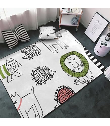 Amazon | リサラーソン カーペット 長方形 ラグマット ラグ 絨毯 夏用