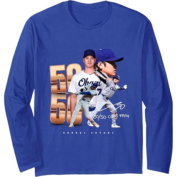 Amazon | 大谷翔平 ロサンゼルス 50/50クラブMLB選手 長袖T